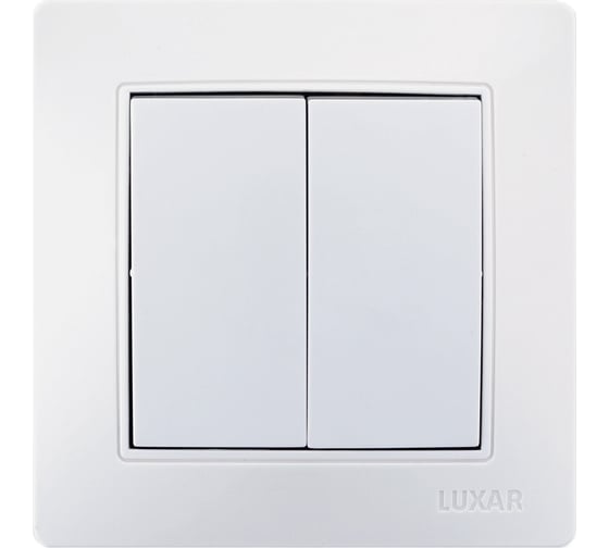 Выключатель LUXAR Novo с/у 2 клавиши белый, 250В 10А 4606400420132