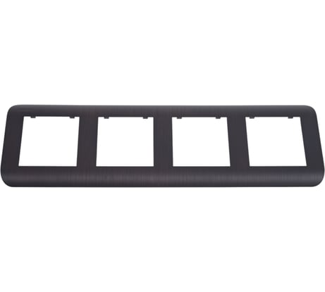 Горизонтальная рамка LUXAR Deco на 4 поста венге рифленая 4606400620709