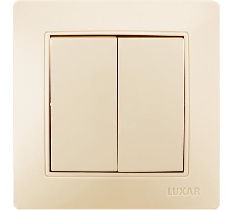 Выключатель LUXAR Novo с/у 2 клавиши, кремовый, 250В 10А 4606400420224