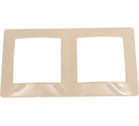 Универсальная рамка LUXAR Novo на 2 поста кремовая 4606400001898