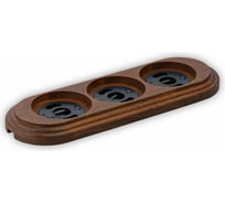 Тройная рамка Retrika, ретро американский орех, серия Овал RD-03024