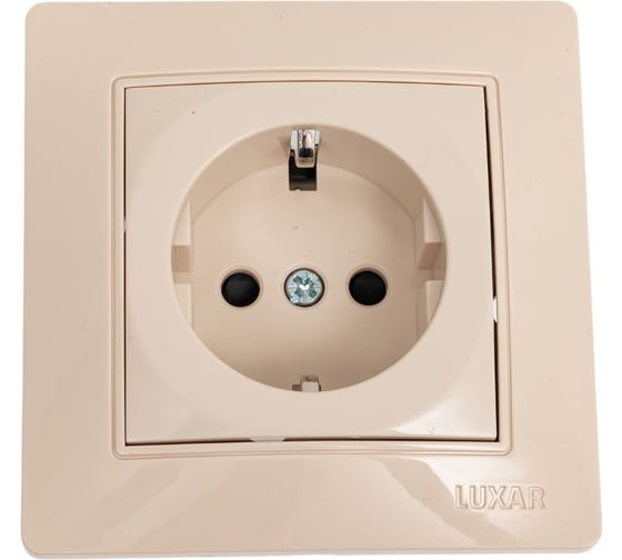 Розетка LUXAR Novo с/у с з/к кремовая, 250В 16А 4606400420262 1