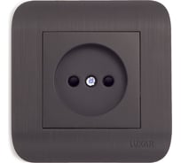Розетка LUXAR Deco с/у без з/к венге с рифленой рамкой, 250В 16А 4606400620266
