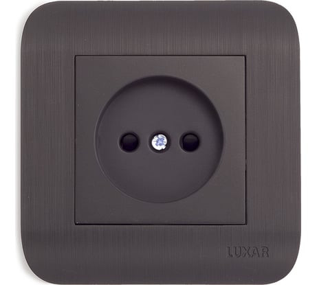 Розетка LUXAR Deco с/у без з/к венге с рифленой рамкой, 250В 16А 4606400620266