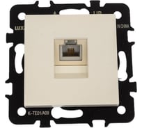 Телефонная розетка LUXAR Art с/у RJ-11 слоновая кость, без рамки 4606400620501