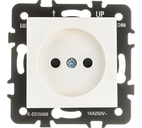 Розетка LUXAR Art с/у без з/к слоновая кость, без рамки, 250В 16А 4606400620471