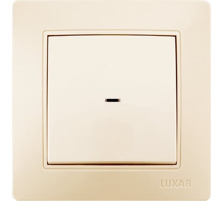 Выключатель LUXAR Novo с/у 1 клавиша, с подсветкой, кремовый, 250В 10А 4606400420231