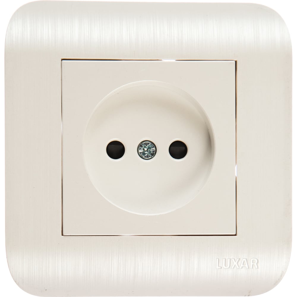 Розетка LUXAR Deco с/у без з/к белая с рифленой рамкой, 250В 16А ...