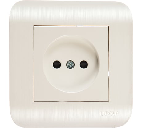 Розетка LUXAR Deco с/у без з/к белая с рифленой рамкой, 250В 16А 4606400620259