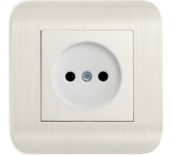 Розетка LUXAR Deco с/у без з/к белая с рифленой рамкой, 250В 16А 4606400620259