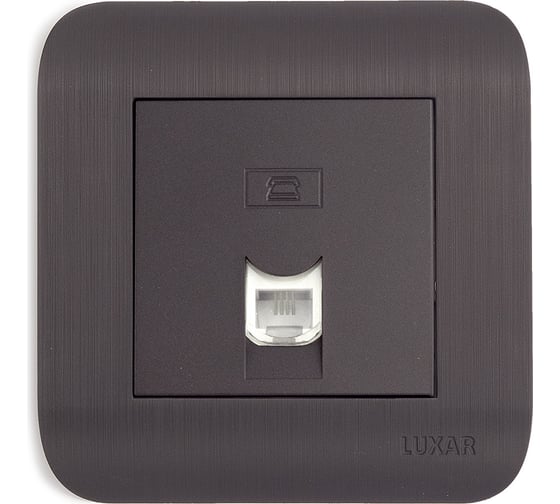 Телефонная розетка LUXAR Deco с/у RJ-11 венге с рифленой рамкой 4606400620426