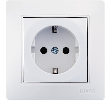 Розетка LUXAR Novo с/у с з/к белая, 250В 16А 4606400420170
