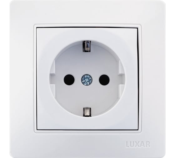 Розетка LUXAR Novo с/у с з/к белая, 250В 16А 4606400420170 1