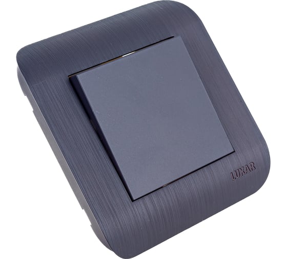 Выключатель LUXAR Deco с/у 1 клавиша, венге, с рифленой рамкой, 250В 10А 4606400620181