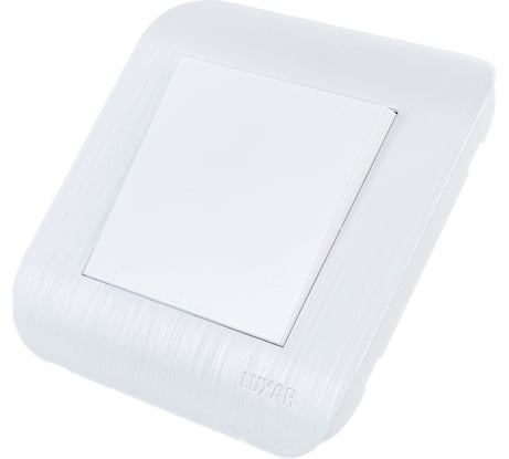 Выключатель LUXAR Deco с/у 1 клавиша, белый с рифленой рамкой, 250В 10А 4606400620174