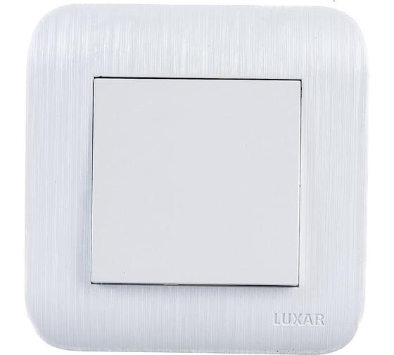 Выключатель LUXAR Deco с/у 1 клавиша, белый с рифленой рамкой, 250В 10А 4606400620174