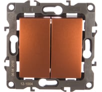 Двойной выключатель ЭРА 12100414 10АХ250В, IP20, без м.лапок Б0019313