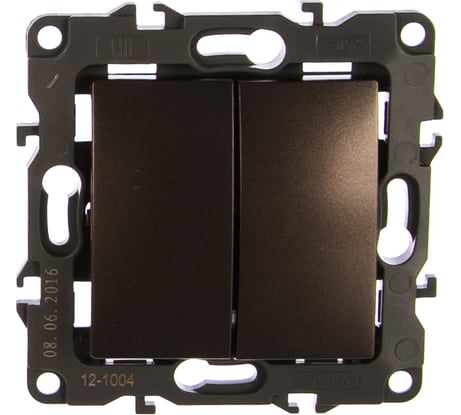 Двойной выключатель ЭРА 12100413 10АХ250В, IP20, без монтажных лапок Б0019312