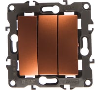 Тройной выключатель ЭРА 12110714 10АХ250В, IP20, медь Б0019301