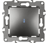 Выключатель с подсветкой ЭРА 12110212 10АХ250В, IP20, графит Б0019280