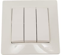 Выключатель LUXAR Novo с/у 3 клавиши, белый, 250В 10А 4606400420316
