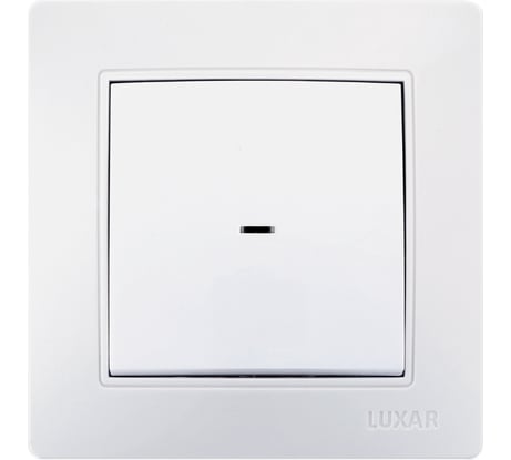 Выключатель LUXAR Novo с/у 1 клавиша, с подсветкой белый, 250В 10А 4606400420149