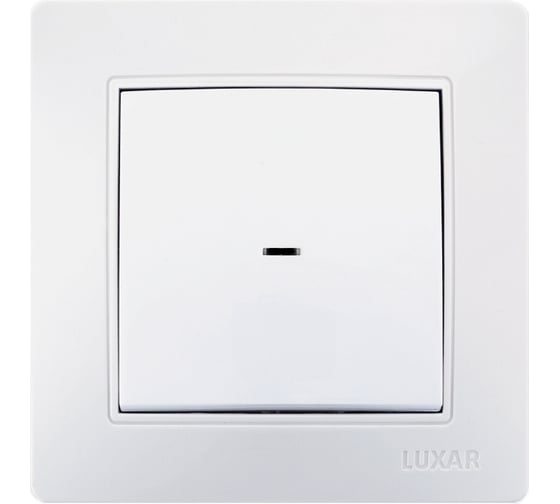 Выключатель LUXAR Novo с/у 1 клавиша, с подсветкой белый, 250В 10А 4606400420149