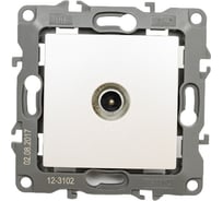 Розетка TV ЭРА 12310215 проходная, IP20, перламутр Б0027440