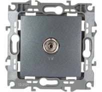 Одиночная TV розетка ЭРА 12310112 IP20, графит, Б0019339