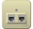 Компьютерная розетка Systeme Electric 2-м ОП Blanca RJ45 кат.5E с изолир. пластиной беж. SE BLNIA045457 1