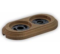 Двойная рамка Retrika, ретро старое дерево, серия Овал RD-02021