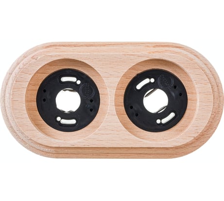 Двойная рамка Retrika, ретро натуральное дерево, серия Овал RD-02020