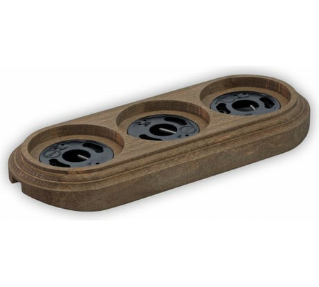 Тройная рамка Retrika, ретро старое дерево, на бревно RD-03221