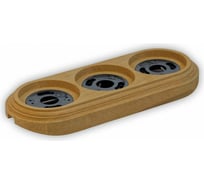 Тройная рамка Retrika, ретро сосна, на бревно RD-03222