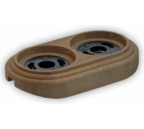 Двойная рамка Retrika, ретро старое дерево, на бревно RD-02221