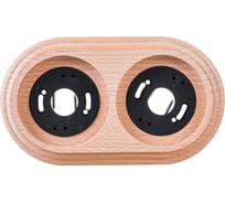 Двойная рамка Retrika, ретро натуральное дерево, на бревно RD-02220