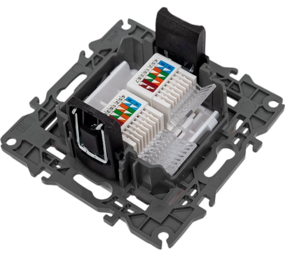 Розетка ЭРА 14310801 2хRJ45, IP20, белый Б0034308