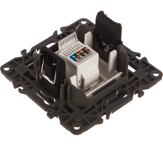 Розетка ЭРА 14-3107-05 RJ45, IP20, антрацит Б0034306