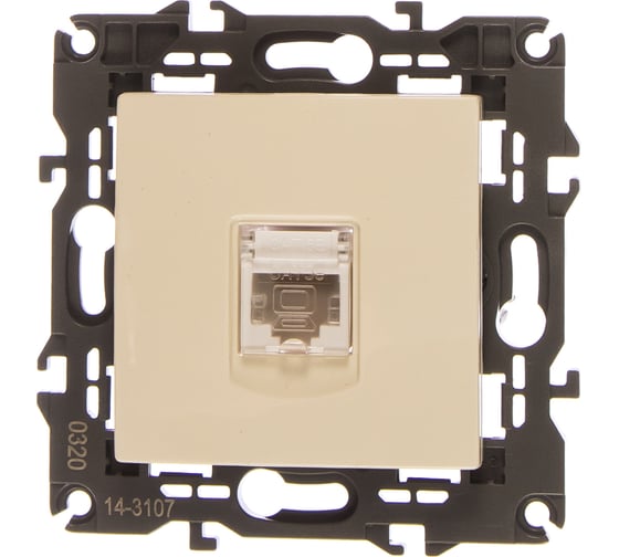 Розетка ЭРА 14-3107-02 RJ45, IP20, слоновая кость Б0034303