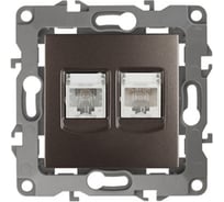 Комбинированная розетка ЭРА 12310913 RJ45+RJ11, IP20, 2, бронза Б0019359