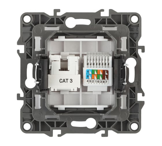 Комбинированная розетка ЭРА 12310913 RJ45+RJ11, IP20, 2, бронза Б0019359