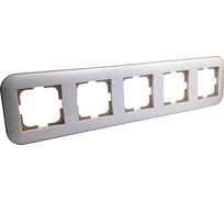 5-местная рамка OVIVO LOFT, белый/крафт, 404-010006-250