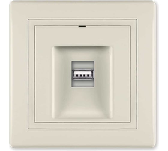 Розетка USB Aling-Conel PRESTIGE тип А, с Keystone модулем, кремовая 6162.99