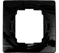 1-местная рамка Aling-Conel EON 80x80 мм, черная с черной вставкой E6801.EE
