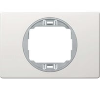 1-местная рамка Aling-Conel EON 80x120 мм, белая с серебряной вставкой E6803.0S