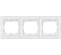 3-местная горизонтальная рамка Aling-Conel PRESTIGE белая с вставкой 6703.00