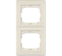 2-местная вертикальная рамка Aling-Conel PRESTIGE кремовая с вставкой 6711.99