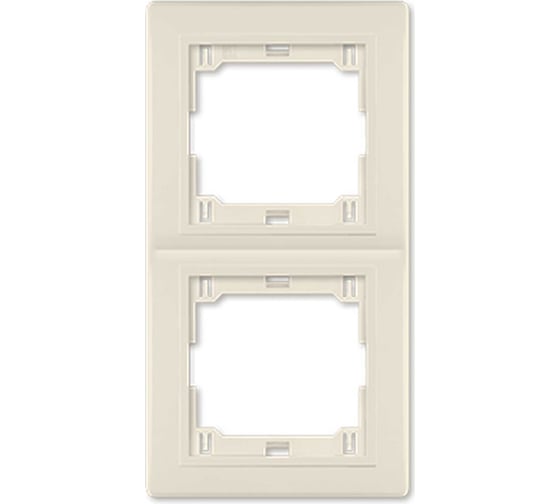 2-местная вертикальная рамка Aling-Conel PRESTIGE кремовая с вставкой 6711.99 1