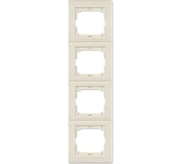 4-местная вертикальная рамка Aling-Conel PRESTIGE кремовая с вставкой 6714.99