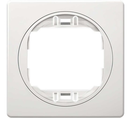 1-местная рамка Aling-Conel EON 80x80 мм, белая с белой вставкой E6801.00 1